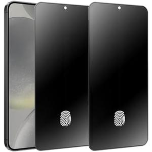 BWEDXEZ 2 Pack Matte Privacy Tempered Glass for Samsung Galaxy S24 Plus / S25 Plus Anti-glare Anti-Spy Screen Protector Anti-Peeping Film Support Finger Unlock 6.7 inch