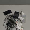 ABZXT Solar Powered Lamp Remote Control Portable Led Bulb Lights Solar Energy Panel Led Lighting for Camp Tent Night Fishing Emergency Lights Flash 350LM (Pack of 2+Remote Control)