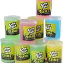 Kicko Glow in the Dark Slime Kit - 12-Pack Slime Toy for Kids in 4.5-Inch Can - Glowing Neon Colors in Green, Blue, Orange, Yellow - Fun Kid Slime as Party Favors, Goody Bag Fillers, or Birthday Gifts