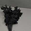 10 Pcs Black Artificial Eucalyptus Stems,14" Faux Eucalyptus Leaves Branches Bouquet,Black Silk Flowers for Home Halloween,Flower Arrangement DIY,Farmhouse Decor