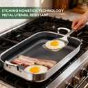 Hybrid Stainless Steel Nonstick Roasting Pan with Rack, 18x15"