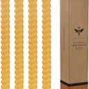 DEYBBY Natural Spiral Beeswax Candles Set of 4, 10 inchDripless and Smokless Twisted Pure Beeswax Candles for Home Decor & Gift Any Occasions