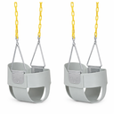 Eastern Jungle Gym Full Bucket Toddler Swing Seat with Coated Swing Chains Pack of 2
