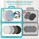 2 x Coasters Set of 8, Absorbent Coasters for Drinks, Living Room Decor, Coffee Table Decor, Bar Accessories for The Home Bar Set (Grey Without Holder)