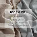 LBRO2M 100% Pure Linen Sheet Set Deep Pocket Up to 16" Bed Sheets Sets, Natural Flax Beddings Soft, Breathable, Comfortable for All Seasons 4 Pcs Sheet Set Queen Size, Linen