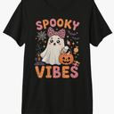 Groovy Spooky Vibes Cute Boo Ghost Halloween Costumes Gifts Premium Tri-Blend T-Shirt, Size 8