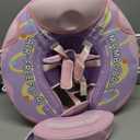 Mambobaby Float with Canopy and Tail New Upgraded Non-Inflatable Baby Pool Float Mambo Float Swim Trainer Solid Infant Swim Float Adjustable Pearl Foam Baby Swim Ring