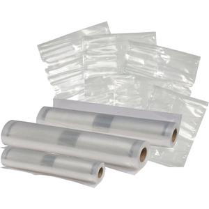 Nesco VS-07V Vacuum Sealer Bag Variety Pack, Bag/Roll Combo, Clear