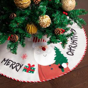 Mr. Pen Christmas Tree Skirt, 36 Inches, Xmas Tree Skirt (Burlap)