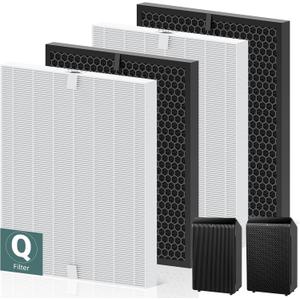 5510 5520 Replacement Filter Q for WINIX 5510 5520 PlasmaWave Air Purifier, H13 True HEPA and Activated Carbon Filter Combo Pack, Part # 1712-0123-00, 2 Set