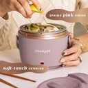 Crock-Pot 20oz Portable Electric Food Warmer, Personal Lunch Box Keeps Food Spill-Free & Warm, Ideal for Travel, Work, School, Car, On-the-Go, Dishwasher-Safe, Giftable, Blush Pink
