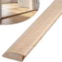 Non-Slip Solid Red Oak Floor Transition Strip, Natural Wood Door Threshold Ramp for Doorways, Cuttable Exterior Door Reducer Thresholds, 1" X 3.5" X 36"