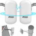 Point to Point 1.5KM Long Range Wireless Bridge with Bracket Mount for Starlink Internet - Reliable 5.8G 450Mbps CPE WiFi Bridges with 8dBi Antenna for Outdoor IP65 Waterproof, 2-Pack