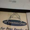 30" Extra Tall Folding Director Chair, Lightweight Aluminum Makeup Chair