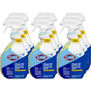 CloroxPro Clorox Clean-Up Disinfectant Cleaner with Bleach Spray, 32 Ounces Each (Pack of 8) (35417)