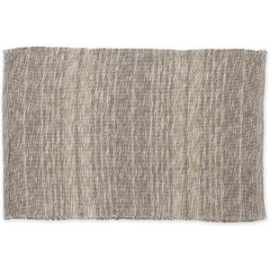DII Woven Rag Rug Collection Recycled Yarn Variegated Rustic Stripe, 2x3', Stone (Brown)