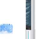Windowless Evaporative Air Cooler w/1.06Gal Water Tank & 4 Ice Packs, 12H Timer, 60° Swing, No Hose No Window Needed, 3-IN-1 Quiet AC Unit for Bedroom
