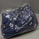 MAXYOYO Mattress Cover for Traditional Japanese Futon Mattress, Futon Floor Mats Cover with Zipper, Super Soft and Machine Washable, Navy Floral, Queen