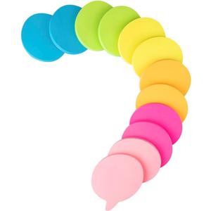 2 x (12 Pads) Bubble Sticky Notes 3x3 Inches,Cute Bright Colors Self-Stick Pads, Easy to Post for Home, Notebook, 72 Sheets/pad