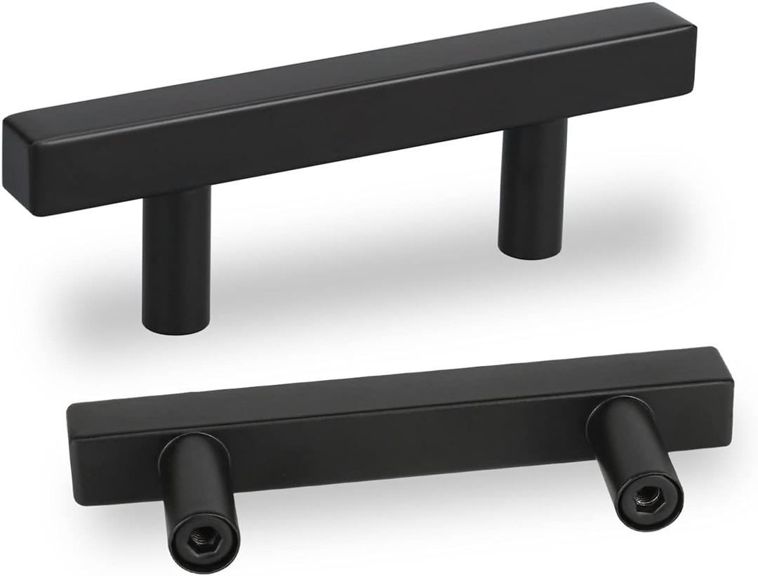Peaha Black Cabinet Pulls 3 Inch Drawer Pulls 5 Pack PHJ22BK Bar Pulls for Cabinets Kitchen Hardware Handles (5in Length(3in Hole Centers))