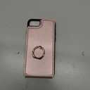Folosu for iPhone SE(2022) iPhone SE(2020) iPhone 7/8 Wallet Case with Card Holder, 360Rotation Ring Holder Kickstand Protective RFID Blocking PU Leather Flip Shockproof 4.7 Inch Rose Gold