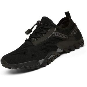 ABAO Hiking Shoes Men Women Outdoor Sports Shoes Non-Slip Breathable Sneakers Low Top Walking Shoes for Outdoor Trailing Trekking Walking Climbing Travel Lightweight (9.5 Women/8 Men, Black)
