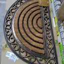 Natural Coir and Rubber Large Half Round Door Mat, 30 x 18 inch, Thick Durable Doormats for Door Entrance, Heavy Duty, Thin Profile Door Mat, Easy to Clean,Long Lasting Front Door Entry Doormat