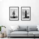 Wiscet 20x30 Picture Frame Set of 3, Display Pictures 18x24 with Mat or 20 x 30 Poster Frame without Mat, Wall Gallery Photo Frames, Black