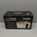 Mueller UltraToast Full Stainless Steel Toaster 4 Slice, Long Extra-Wide Slots for Bagels and Waffles, 6 Browning Levels, LED Display, Cancel/Defrost/Reheat Functions & Removable Tray, Kitchen Gadgets