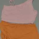 Pink Queen Women's One Shoulder Sleeveless Cutout Side Slit Bodycon Maxi Long Dress (XL)