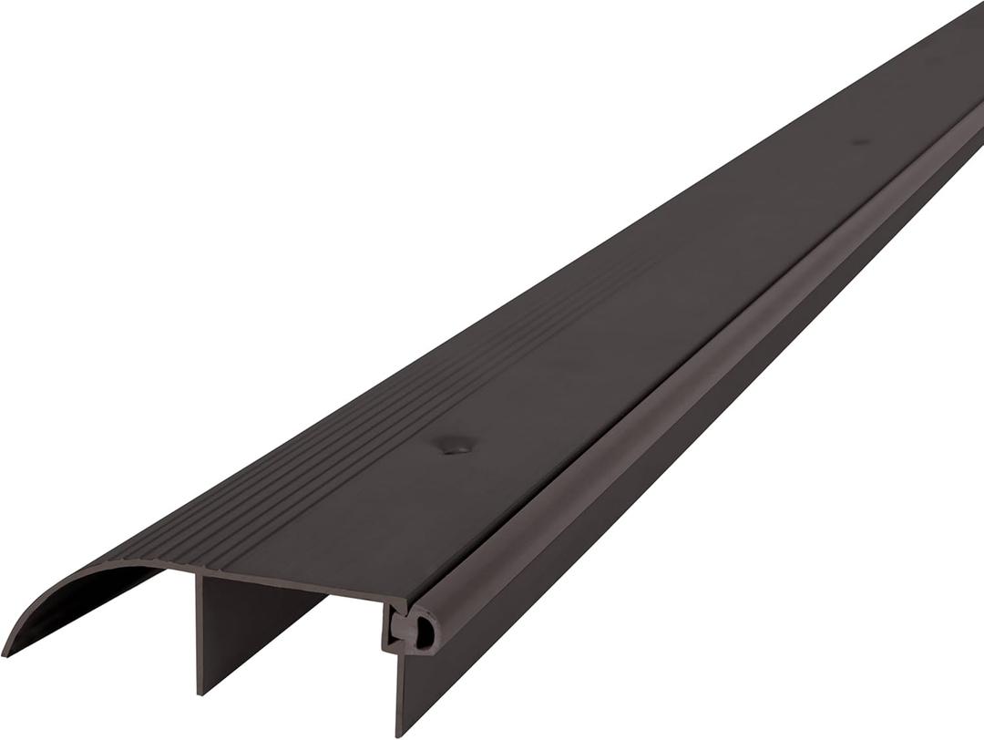 M-D Building Products 69709 3-1/4 in. x 1 in. x 72 in. Bronze Aluminum and Vinyl High-Profile Commercial Outswing Door Threshold