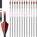 32" Pure Carbon Archery Arrows Spine 300 350 400 Removable Tips, spine350