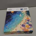 Jigsaw Puzzles for Adults 1000 Pieces, Challenging Unique Shaped Puzzle for Game Night Family Home Decor, 20x27 Inches, Vacation Relax Beach Blue Sea Puzzles