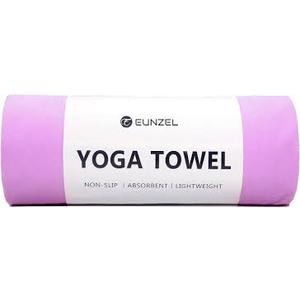 Eunzel 1 Pack Hot Yoga Towel with Grip Dot, Non Slip Yoga Mat Towe Sweat Absorbent Towel for Hot Yoga, Bikram, Pilates and Fitness 72" x 24", Pink