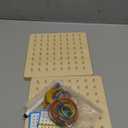 2Pack Wooden Geoboard,Montessori Toy,Graphical Mathematical Education Toy for Kids with Pattern Cards and Rubber Bands to Figures and Shapes, Brain Teaser STEM Toy Geo Board.