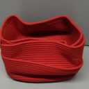 3-Pack Small Storage Baskets for Organizing | Woven Shelf Toy Basket | Rope Baskets for Gifts Empty | Closet Organizer Bins with Handles | Cube Decorative Box | 11.87.85.1 | Christmas Red