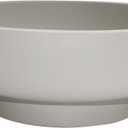 Large Decorative Bowl, Fruit Bowl for Kitchen Counter, Modern Resin Bowl for Home Decor, Key Holder for Entry Table, Grey (Gray)
