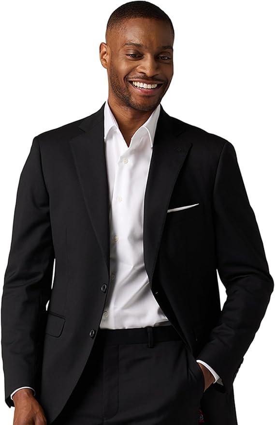 Alton Lane Mercantile Jacket Tailored Fit - Premium Quality Suit Jacket for Men, Stylish and Elegant Men’s Suit Jackets, Black, 42L