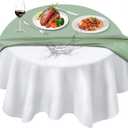 Table Protector Pad with Flannel Backing, Heavy-Duty Vinyl Table Padding Under Tablecloth, Waterproof, Heat Resistant, 60 inches, Round