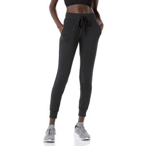 Amazon Essentials Women's Brushed Tech Stretch Jogger Pant - Discontinued Colors (4X, Black)