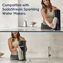 sodastream Fizz & Go Cool - All Metal Bottle (Storm) Carbonating Bottle Capacity, 0.9L