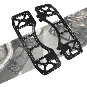 MX Wide Driver Floorboards CNC Aluminum Foot Pegs Fit For Harley Touring Road King Road Glide Street Glide Electra Glide Trike Softail Dyna Black