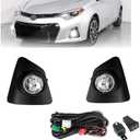 Fog Lights Assembly Replacement for Toyota Corolla S SE 2014 2015 2016 With switch Wiring Harness Complete Parts Assembly 8148102480 8148202470