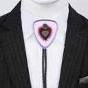 GelConnie Bolo Tie for Women Heart Cowboy Necktie Flower Gothic Mens Bolo Ties Bolero Necklace Red Western Ties for Men