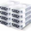 Sintuff 8 Pack Large Boot Storage Boxes with Lids for Tall Boots 20.5" x 11.8" x 4.5" Stackable Clear Plastic Shoe Organizer Container Space-saving Shoe Storage Box for Sneakers and High Heels
