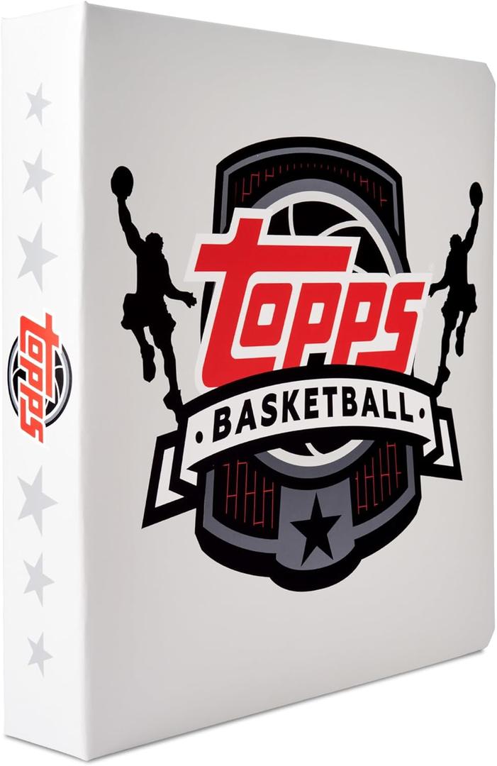 Topps Basketball Binder - 9 Pocket Trading Card Binder, Premium Durable Material, 35 Top-Loading Pages, 450 Card Capacity, Folder for Collectible Card Games, Sports, TCG