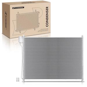 A-Premium Air Conditioning A/C Condenser Compatible with Ford Excursion 2000-2005, F-250 F-350 F-450 F-550 Super Duty 1999-2007, Replace# F81Z19712AA, 6C3Z19712AB