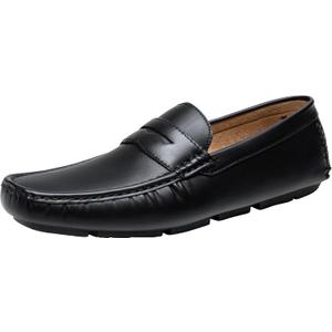 Jousen Men's Loafers Casual Slip On Shoes Soft Penny Loafers for Men Lightweight Driving Boat Shoes (Black), 10.5