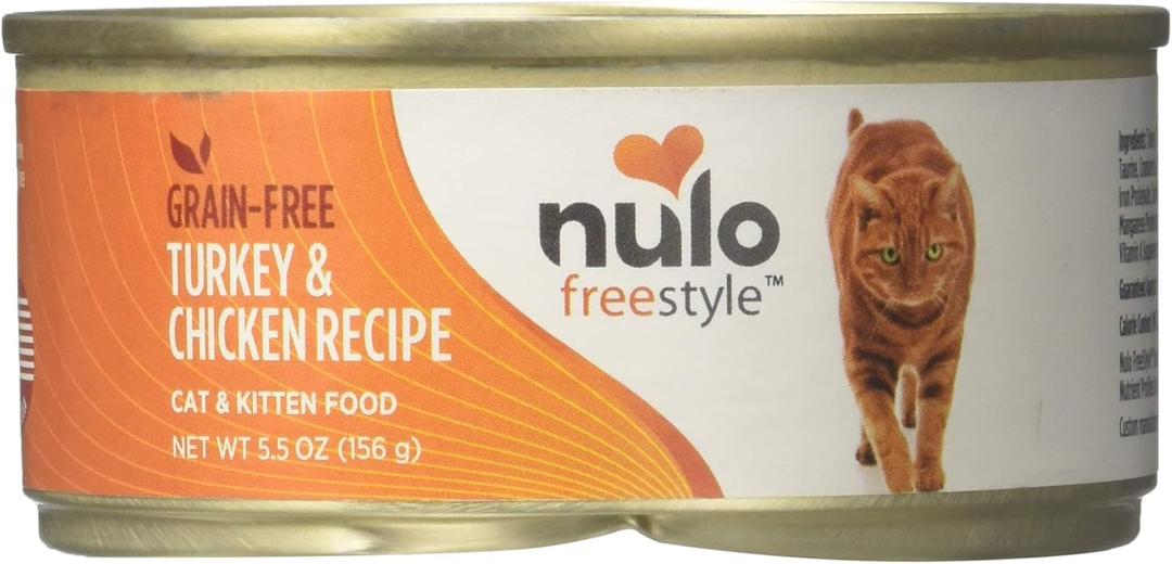 4 x Nulo Cat Freestyle Pate Canned Cat & Kitten Food, Turkey & Chicken Recipe ,5.5 Ounce (Pack of 1) (EXP 07/24/27)