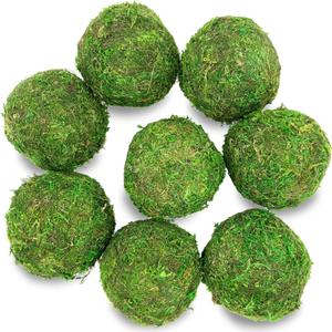 Moss Balls Decorative for Bowls,Handmade Large Moss Decorative Balls for Vase Fillers Home Garden Party Wedding Patio Decors (3.55"-Set of 8)
